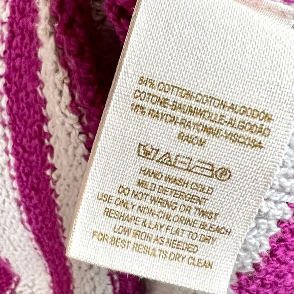 Free People Beach grey and purple knit cropped pullover sweater size small - Picture 7 of 8